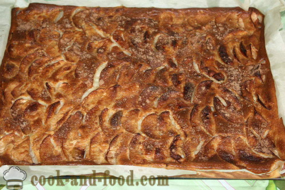 Æbletærte med kanel - hvordan til at bage en æbletærte med kanel i ovnen, med en trin for trin opskrift fotos