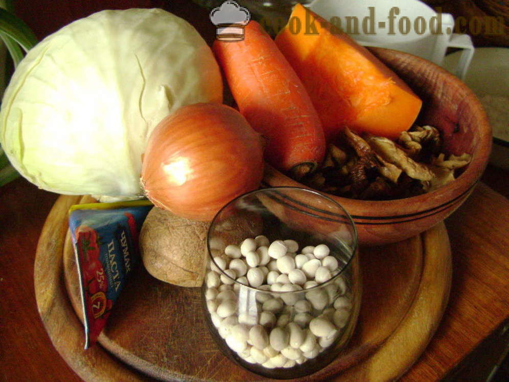 Grøntsagssuppe med svampe og bønner - hvordan man laver suppe med svampe, en trin for trin opskrift fotos