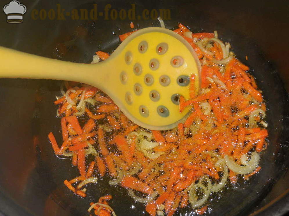 Grøntsagssuppe med sardiner i tomatsovs i multivarka - hvordan man laver grøntsagssuppe med ansjoser, en trin for trin opskrift fotos