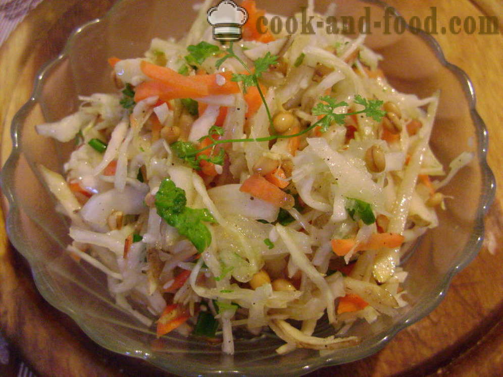 Vitamin salat af kål, gulerødder, jordskokker - hvordan man laver vitamin salat, en trin for trin opskrift fotos