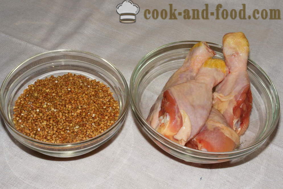 Boghvede bagt kylling i ovnen - hvordan man laver kylling med boghvede i ovnen, med en trin for trin opskrift fotos