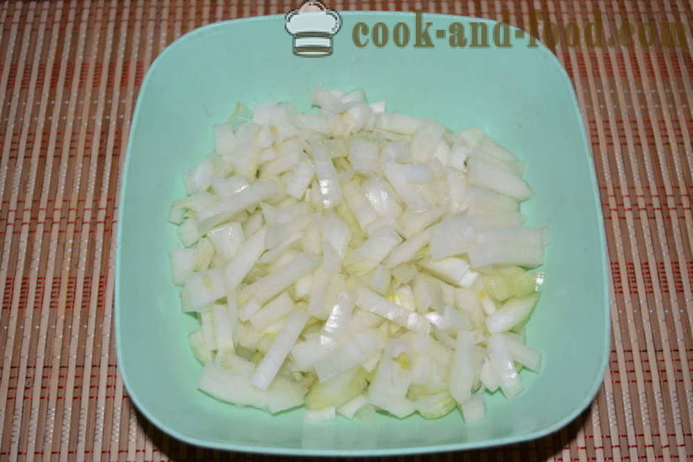 Løg salat af løg med æg og mayonnaise - hvordan at koge løg salat, en trin for trin opskrift fotos
