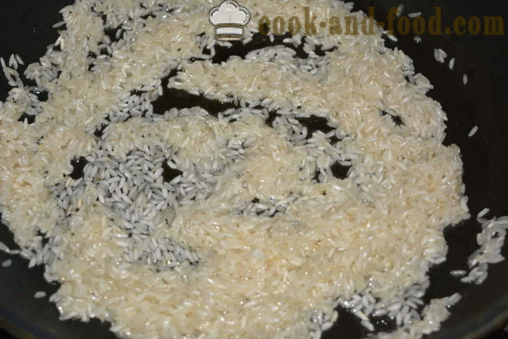 Sådan koger ris til pynt smuldrende - hvordan man laver sprøde ris i en stegepande, en trin for trin opskrift fotos