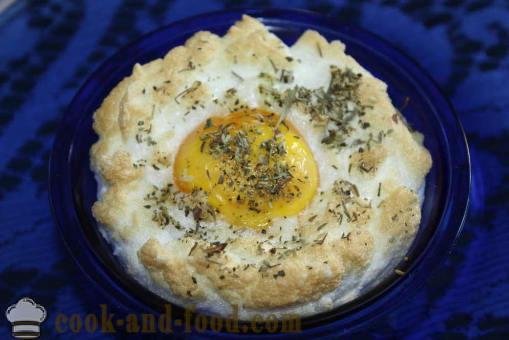Usædvanlige æg med ost i dåser - hvordan man kokken røræg i ovnen, med en trin for trin opskrift fotos