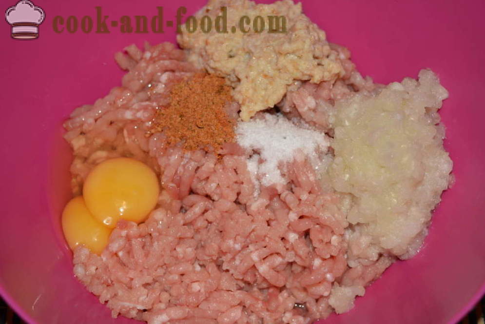 Pindsvin velsmagende hakket kød med ris i et par - hvordan man kan tilberede kød med ris pindsvin i multivarka, skridt for skridt opskrift fotos