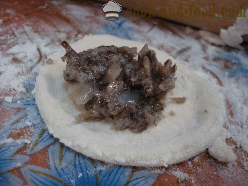 Dumplings med svampe - hvordan man laver melboller med svampe, en trin for trin opskrift fotos