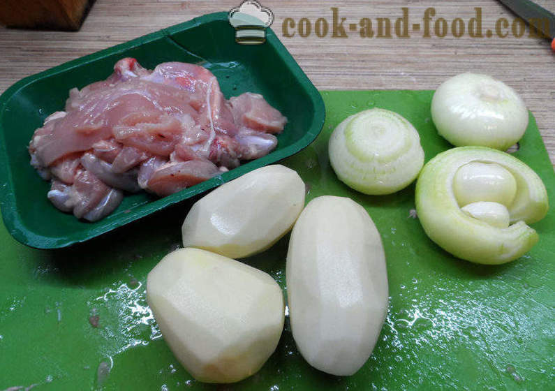 Echpochmak tatar, med kød og kartofler - hvordan man kokken echpochmak, trin for trin opskrift fotos