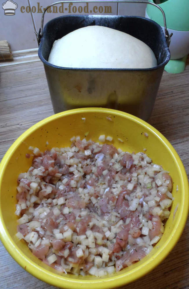 Echpochmak tatar, med kød og kartofler - hvordan man kokken echpochmak, trin for trin opskrift fotos