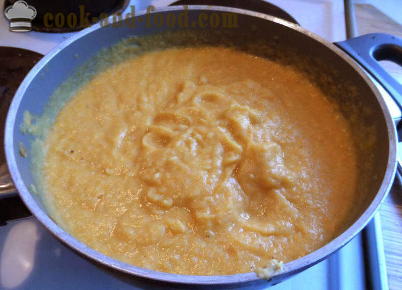 Græskar og linsesuppe - hvordan man kan koge suppe af brune linser, trin for trin opskrift fotos