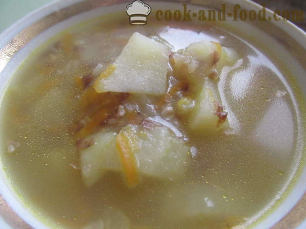 Boghvede suppe med kylling bouillon - hvordan man kan tilberede boghvede suppe med kylling bouillon, en trin for trin opskrift fotos