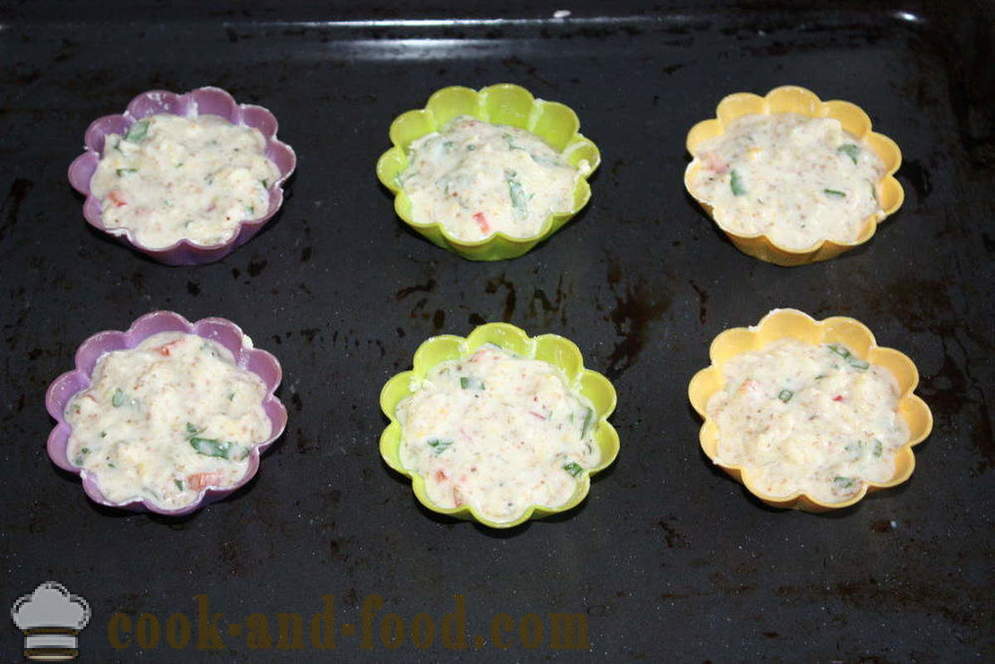 Muffins Zucchini med ost i ovnen - hvordan man laver zucchini boller, skridt for skridt opskrift fotos
