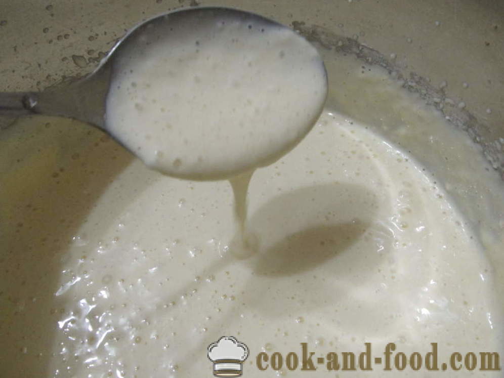 Hurtig gelé kage i mayonnaise og creme fraiche, fyldt med kylling - hvordan man laver en tærte fyldstof til mayonnaise og creme fraiche, med en trin for trin opskrift fotos
