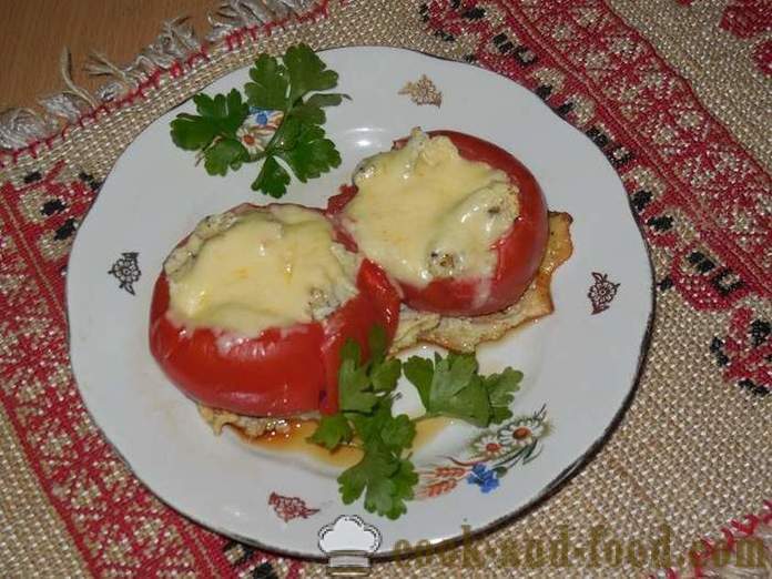 Originale røræg eller tomater i en lækker tomat med æg og ost - hvordan man kokken røræg, skridt for skridt opskrift fotos