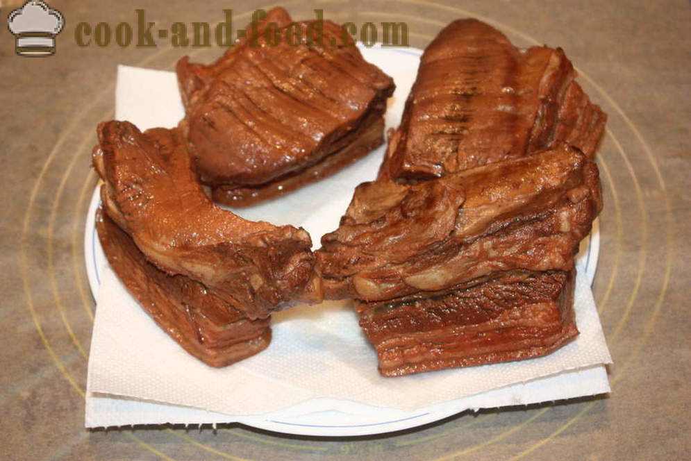 Bacon i løg skind - hvordan man tilbereder bacon i løg skind, en trin for trin opskrift fotos