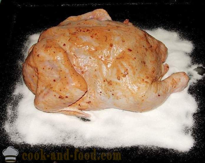 Kylling salt i ovnen - hvordan man kan tilberede kylling for salt, en trin for trin opskrift fotos