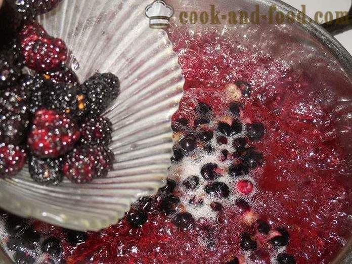 Frugt gelé solbær bær, morbær, abrikoser og stivelse - hvordan man laver gelé bær og stivelse, med en trin for trin opskrift fotos