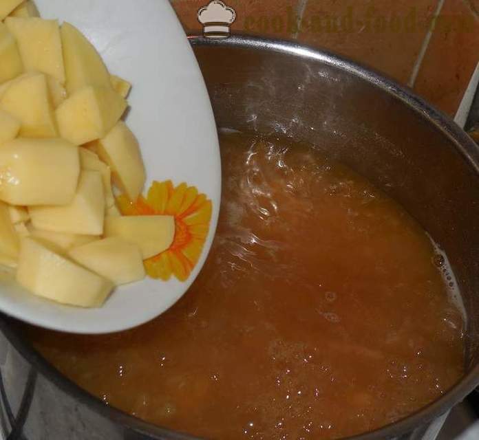 Lækker hjemmelavet suppe med bønner i ukrainsk - hvordan man laver suppe med bønner i ukrainsk - en trin for trin opskrift fotos