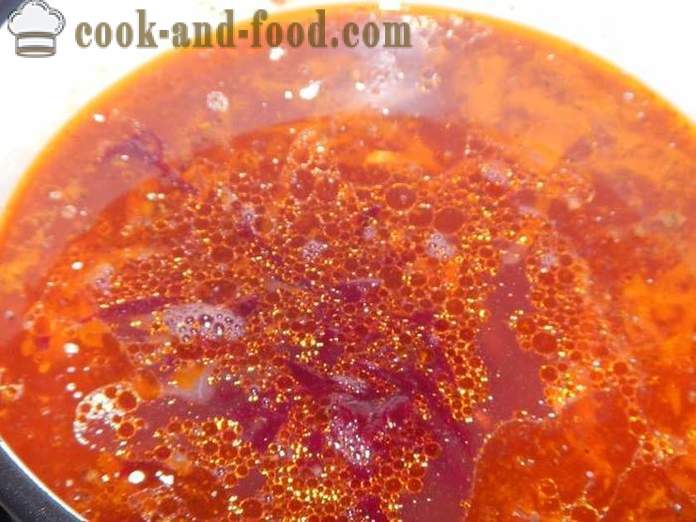 Klassisk rød borscht med roer og kød - hvordan man laver suppe - en trin for trin opskrift med billede ukrainske Borsch