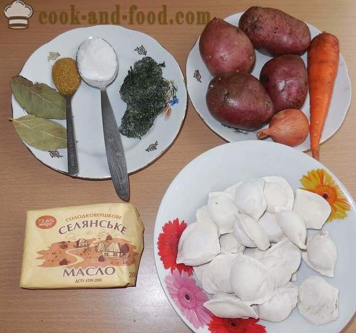 Grøntsagssuppe med dumplings - hvordan man laver suppe med dumplings - mormors opskrift med trin for trin fotos