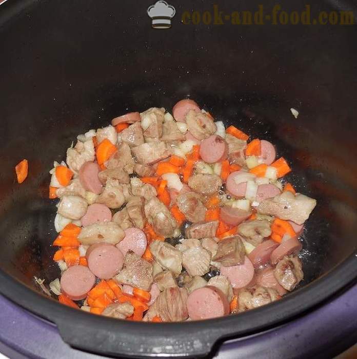 Ært suppe i multivarka, med kød og røgede pølser - hvordan man laver ærtesuppe - en trin for trin opskrift fotos