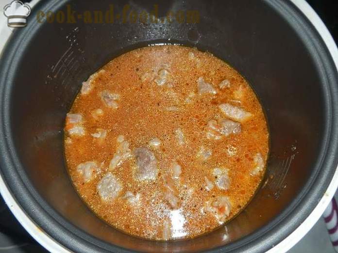 Lækker svinekød gullasch i sauce multivarka eller svinekød - en trin for trin opskrift med fotos hvordan man laver svinekød gullasch