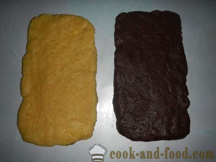 Fransk wienerbrød Zobel - hvordan at tilberede en lækker tofarvet shortbread - opskrift med fotos, trin for trin