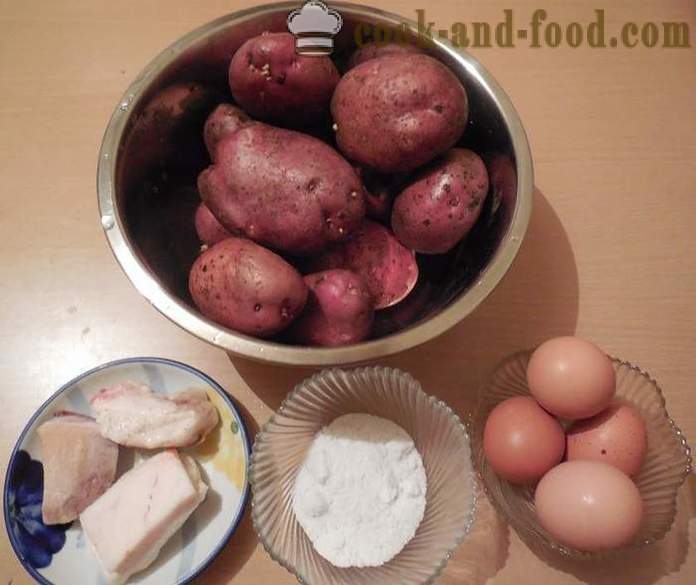 Stegte kartofler i en gryde med bacon og æg - hvordan man tilberede lækre stegte kartofler og korrekt, trin for trin opskrift med fotos.