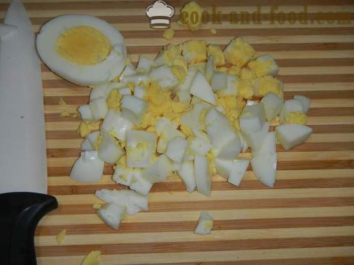 Enkel salat af kyllingelever - trin for trin opskrift på leveren salat lag (med fotos).
