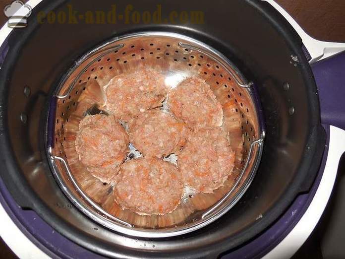 Grechanik med hakket kød i multivarka - hvordan man laver en kalkun Grechanik dampet, trin for trin opskrift fotos.