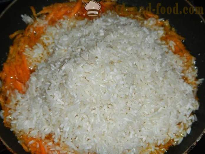 Svinekød kød og sprød ris i multivarka - hvordan man laver ris med kød i multivarka, skridt for skridt opskrift med fotos.