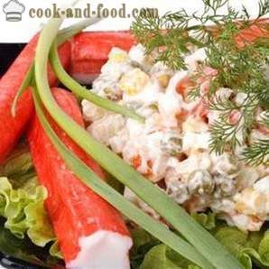 Krabbe salat - opskrift på en klassisk og enkel, med fotos. Hvordan at tilberede en lækker Krabbe salat med majs, ris og agurk