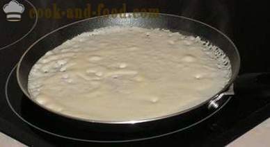 Hvordan til at lave mad pandekager med mælk er ikke normal, og tynd og lækker, dej opskrift på pandekager skridt for skridt, med fotos, video