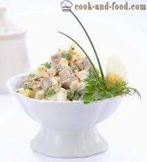 Salat: klassiske opskrift, historie, sammensætning, Olivier, madlavning, salat ingredienser.