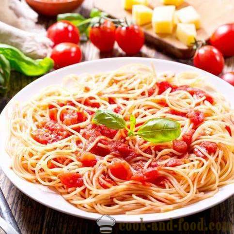 Opskrift på spaghetti med tomat og ost