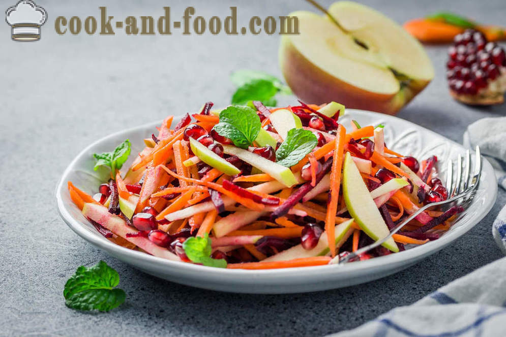 Vitamin-rig måltider: 5 salat opskrifter fra roer og gulerødder - video opskrifter derhjemme