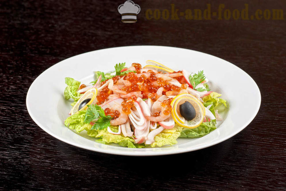 Opskrifter salat af blæksprutte «Labbra del sirena»