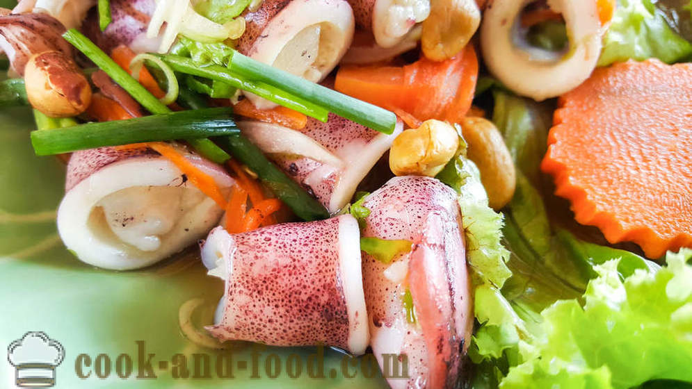 3 opskrifter lækker salat af blæksprutte og agurk - video opskrifter derhjemme