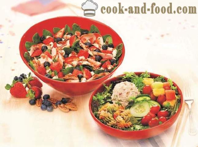 Sommer salat af friske grøntsager: 4 recept