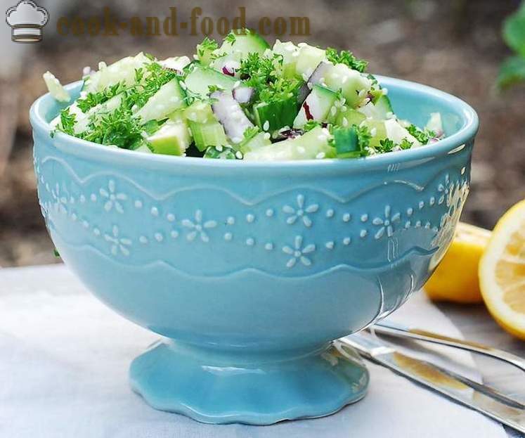 Sunde salater af agurk